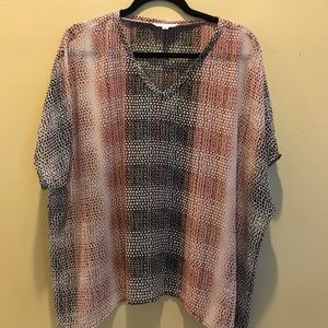 Cabi Top - Large L - Oversized - Sheer